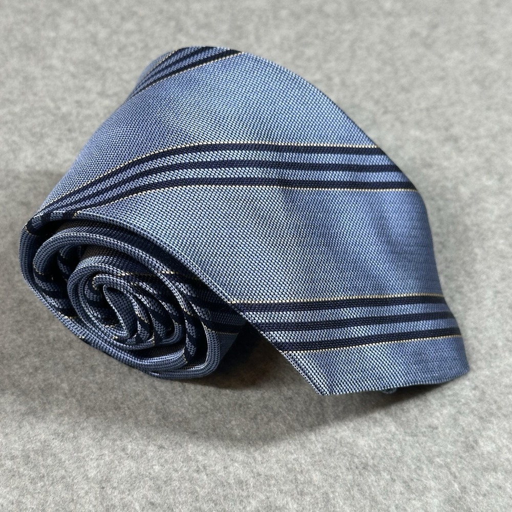 Brooks Brothers 346 Blue Striped Silk Tie USA Made Classic Ivy Mens 59x3.6in